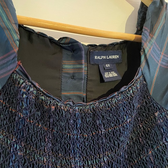 Ralph Lauren silk taffeta smocked holiday dress 6 - Picture 2 of 10